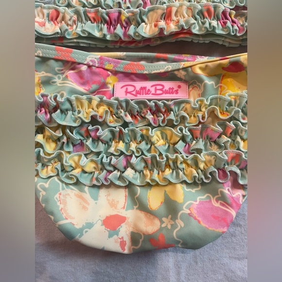 RuffleButts Short Sleeve Rash Guard Bikini - Picture 6 of 6